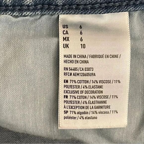 American Eagle 360 Super Stretch Bluet High Rise Short Womens Jeans SZ 6 - Picture 4 of 7